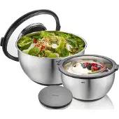 GEFU Schüssel-Set mit Spritzschutzdeckel MUOVO, 2 Stück