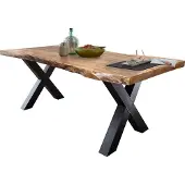Massivart Esstisch Baumkantentisch Mango massiv 220 x 100 cm - TOMASO - Die Möbelfundgrube