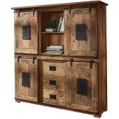 Massivart Highboard mit 4 Rolltüren Mango massiv 150 cm - EMANUEL