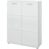 Die Möbelfundgrube Schuhschrank weiß hochglanz 90 cm x 120 cm - MERANO