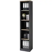 Die Möbelfundgrube Bücherregal Standregal graphit 43 x 204 cm - JASMIN