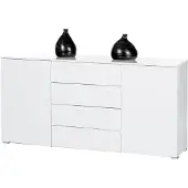 Die Möbelfundgrube Sideboard weiß hochglanz 165 cm 2-türig - SPICE