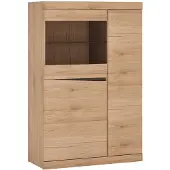 Wójcik Highboard mit Glastür San Remo Eiche 86 cm - CANDELA