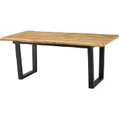 Die Möbelfundgrube Esstisch Baumkanten Optik ausziehbar - 180 cm Eiche - IRINA