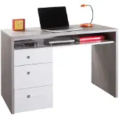 Die Möbelfundgrube Computerschreibtisch Betonoptik - weiß 113 cm - MIPIACE