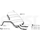 ERNST 203111 Endschalldämpfer für SKODA YETI (5L) Auspuff