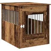 vidaXL Hundekäfig im Möbelstil Altholz-Optik 64,5x80x71 cm