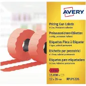 Avery RPLP1226, Rot, Selbstklebendes Druckeretikett, Gestanztes Etikett, Papier, Dauerhaft, Avery Zweckform PL1/8, HL1/8