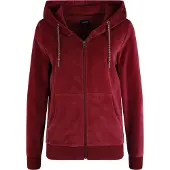 Oxmo Kapuzensweatjacke "Kapuzensweatjacke OXVicky", Damen, Gr. S, rot (wine rot), Obermaterial: 80% Baumwolle CO. 20% Polyester PES., Sweatjacken Kapuzensweatjacke
