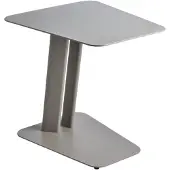 Brafab Gartenbeistelltisch Slide, aus pulverbeschichtetem Aluminium, modern, taupe, 50x45 cm