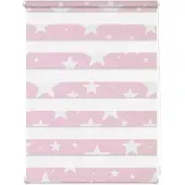 Lichtblick Doppelrollo blickdicht ohne Bohren Klemmbar, Anschraubbar Rosa 45 cm x 150 cm (B x L)