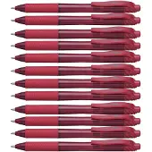 Pentel Gel-Tintenroller EnerGel BL 110, 12 Stück, rot