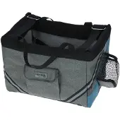 Kerbl Vacation Fahrradtasche für Hund/Katze grau-blau bis 7 kg - 38x25x25 cm