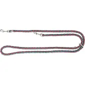 Trixie *Cavo adjustable lead, S–M: 2.00 m/ø 12 mm, sangria/petrol
