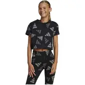 Adidas Kinder Shirt Seasonal Essentials Logo Celebration Kids Crop-Shirt