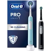 Oral-B Elektrische Zahnbürste "PRO Series 1 Doppelpack" 2 Stk. Aufsteckbürsten Drucksensor