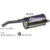 ERNST 695206 Endschalldämpfer für NISSAN Note (E11, NE11) Auspuff