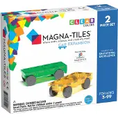Magna-Tiles - Cars 2 Piece Expansion Set: Green & Yellow (90216)