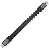 Roline USB4 Gen3x2 Kabel, USB C-C, ST/ST, 8K UHD-2, 40Gbit/s, 100W, extra-flach, schwarz, 15 cm