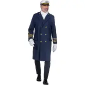 Coppens Kapitäns Jacke, lang, blau