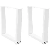 vidaXL Couchtischbeine V-Form 2 Stück Weiß 60x(42-43,3) cm Stahl