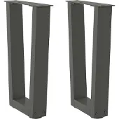 vidaXL Couchtischbeine V-Form 2 Stück Anthrazit 38x(42-43,3) cm Stahl