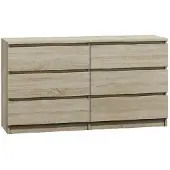 Top E Shop Topeshop M6 140 SON 2X3, Eiche, 6 Schublade(n), Partikelbord, Einfarbig, Modern, Partikelbord