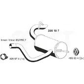 ERNST 385107 Endschalldämpfer passend für MERCEDES-BENZ VITO Bus (W639) Auspuff
