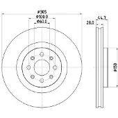 Hella Bremsscheibe [Hersteller-Nr. 8DD355120-951] für Abarth