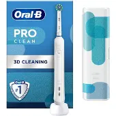 Oral-B Pro Clean, Erwachsener, Rotierende Zahnbürste, Tägliche Pflege, Tiefenreinigung, Zahnfleischpflege, Puls, Blau, Weiß, 2 min, Weiß