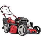 Scheppach Benzin Rasenmäher MS225-53 mit Radantrieb | 6PS | 53 cm Schnittbreite | 65 Liter Fangkorb | Reinigungsfunktion | Mulchfunktion | Auswurf