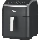 Midea MAD55000ADK Heißluftfritteuse, energiesparend und zeiteffizient, 5,5 L, Schwarz