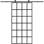 vidaXL Schiebetür mit Beschlag 102x205 cm ESG-Glas & Aluminium