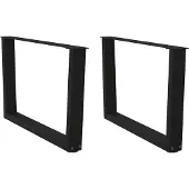 vidaXL Couchtischbeine V-Form 2 Stück Schwarz 70x(42-43,3) cm Stahl