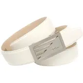 Anthoni Crown Ledergürtel , Herren, Gr. 100, weiß, Leder, unifarben, Gürtel Ledergürtel, in weiß
