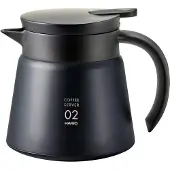 Hario Insulated Server V60-02 Edelstahl 600 ml schwarz