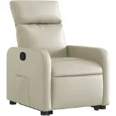 vidaXL Relaxsessel mit Aufstehhilfe Creme Kunstleder