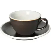 Loveramics Egg - Flat White 150 ml Cup and Saucer - Gunpowder