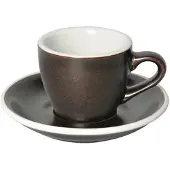 Loveramics Egg - Espresso 80 ml Cup and Saucer - Gunpowder