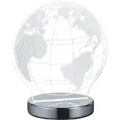 TRIO GLOBE, Chrom, Transparent, Kunststoff, IP20, II, SMD-LED-Modul, 1 Glühbirne(n)