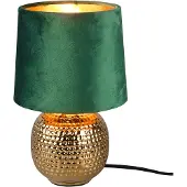 TRIO Tischlampe Sophia Keramikgold mit grün