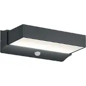 TRIO Lighting Aussenwandleuchte mit Bewegungsmelder Cuando, schwarz, Aluminium, Modern