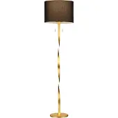 TRIO LED Stehlampe NANDOR mit Stoff Lampenschirm schwarz und beleuchtetem Gestell
