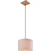 TRIO Minimalistische Pendelleuchte Stofflampe skandinavisches Design mit Naturholz