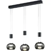 TRIO Pendelleuchte MADISON 3fl 342010332 8W 900lm 3000K Switch-Dim Schwarz/Chrom