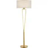 TRIO Designer Messing Stehlampe modern mit Schirm Wohnzimmer Schlafzimmer Esszimmer
