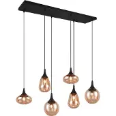 TRIO 6-flammige Balkenpendelleuchte Breite 93cm