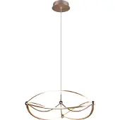 TRIO Große LED Pendelleuchte CHARIVARI Messing matt, Ø 62cm