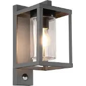 TRIO Lighting Aussenwandleuchte mit Bewegungsmelder Lunga, schwarz, Aluminium, Modern