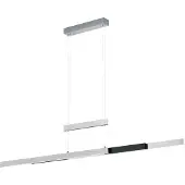 TRIO LED Pendelleuchte TRAJAN Schwarz-Silber höhenverstellbar mit TOUCH Dimmer